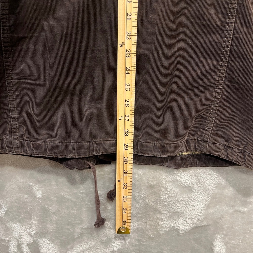 Lucky Brand Field Jacket Mens XL Brown Corduroy Quilted Plaid Lined Utility Coat - Picture 7 of 7